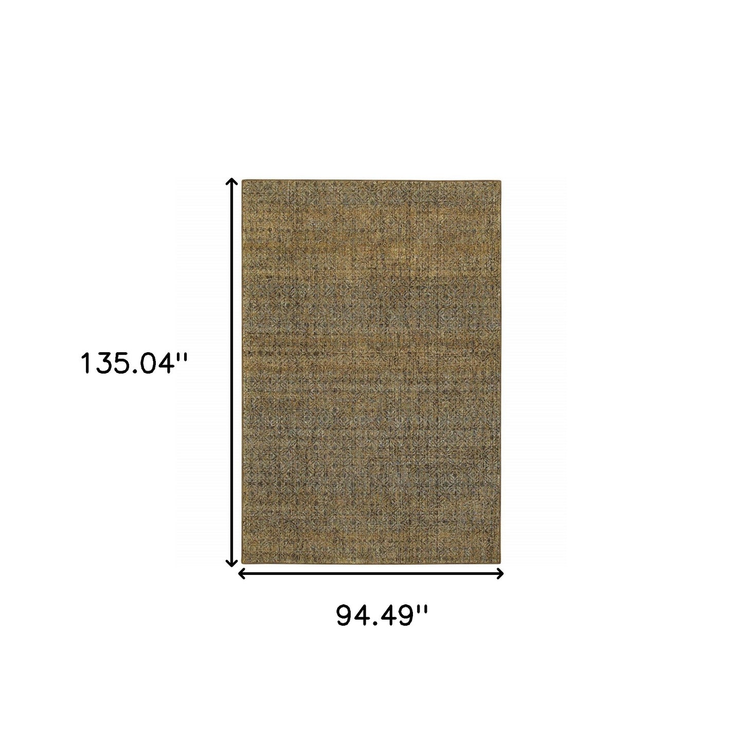 8' X 10' Brown Gold Rust Blue And Green Geometric Power Loom Stain Resistant Area Rug