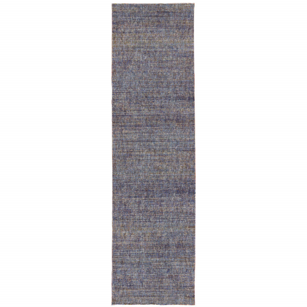 2' X 8' Gold Rust Brown And Ivory Power Loom Stain Resistant Runner Rug