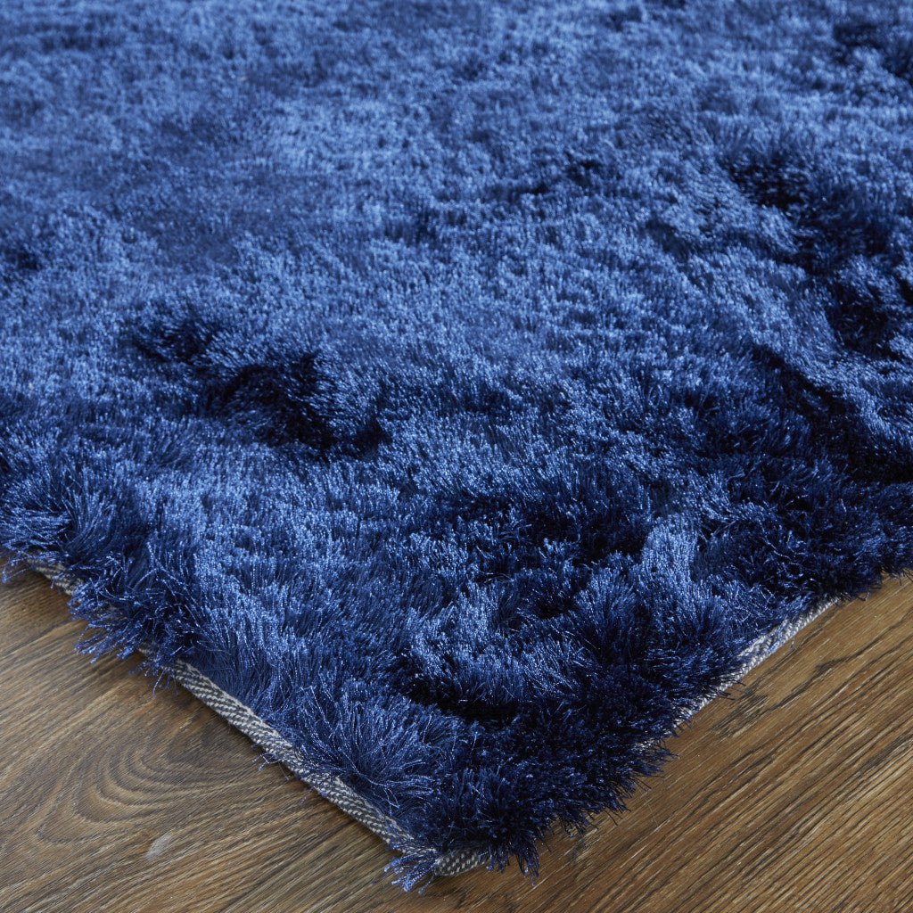 2' X 3' Black Shag Tufted Handmade Area Rug