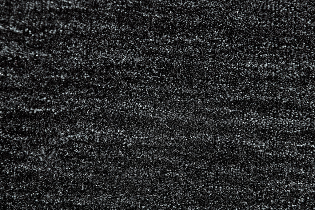 8' X 11' Blue Wool Hand Woven Stain Resistant Area Rug