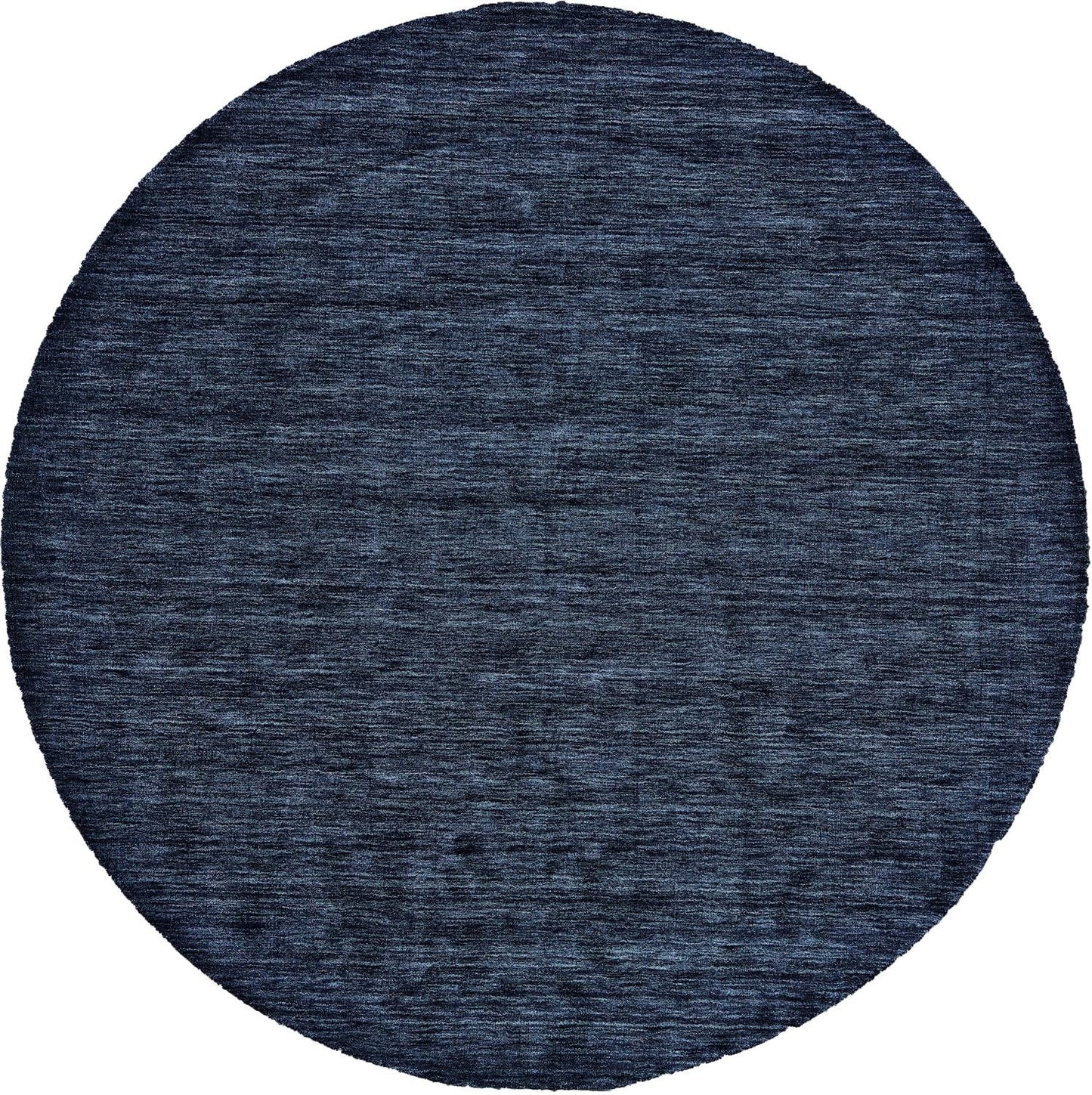 8' X 11' Blue Wool Hand Woven Stain Resistant Area Rug