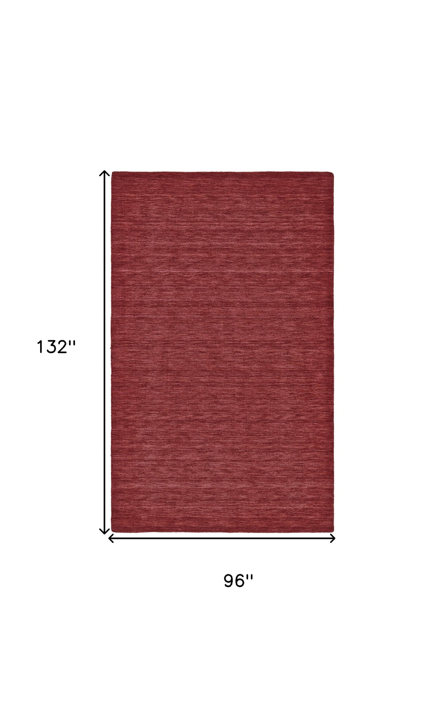 8' X 11' Blue Wool Hand Woven Stain Resistant Area Rug