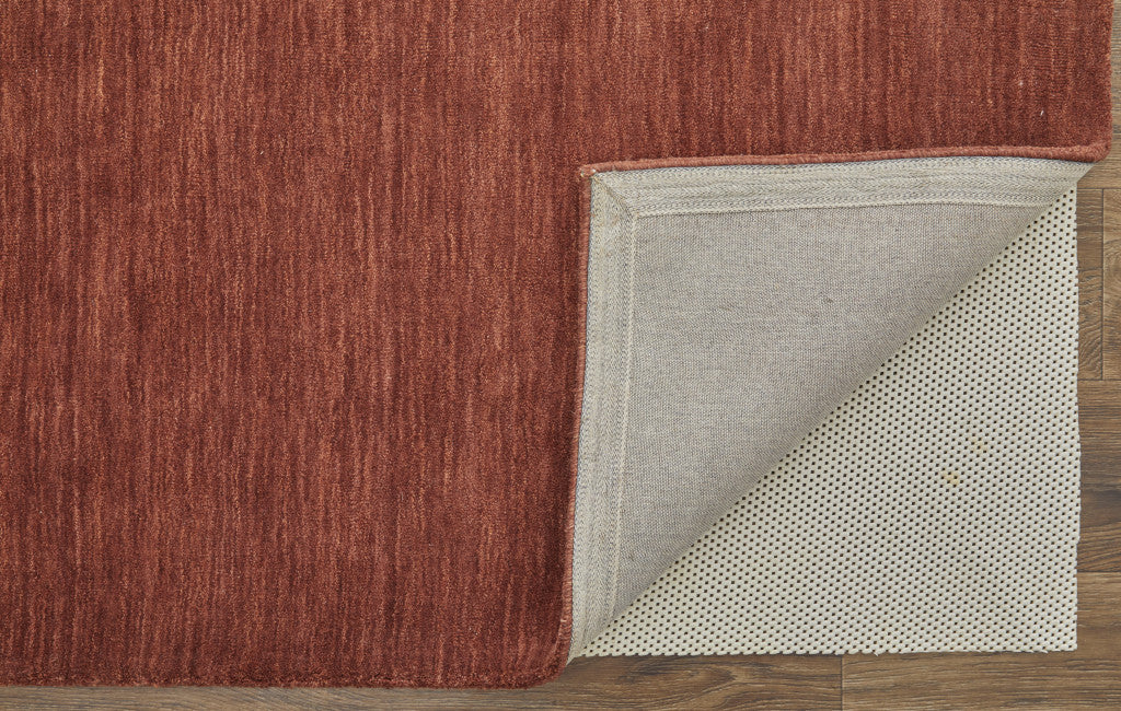 8' X 11' Blue Wool Hand Woven Stain Resistant Area Rug