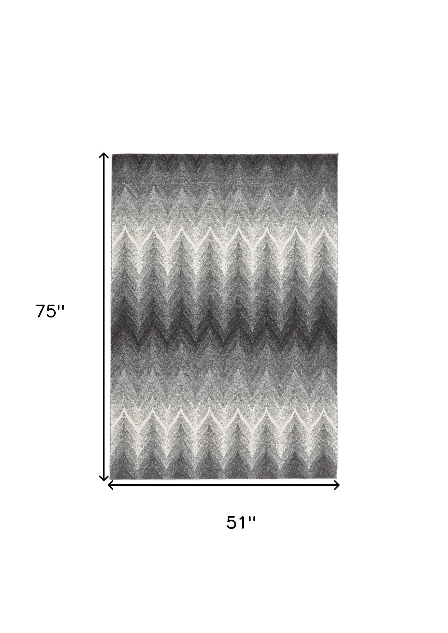 4' X 6' Gray And White Geometric Area Rug