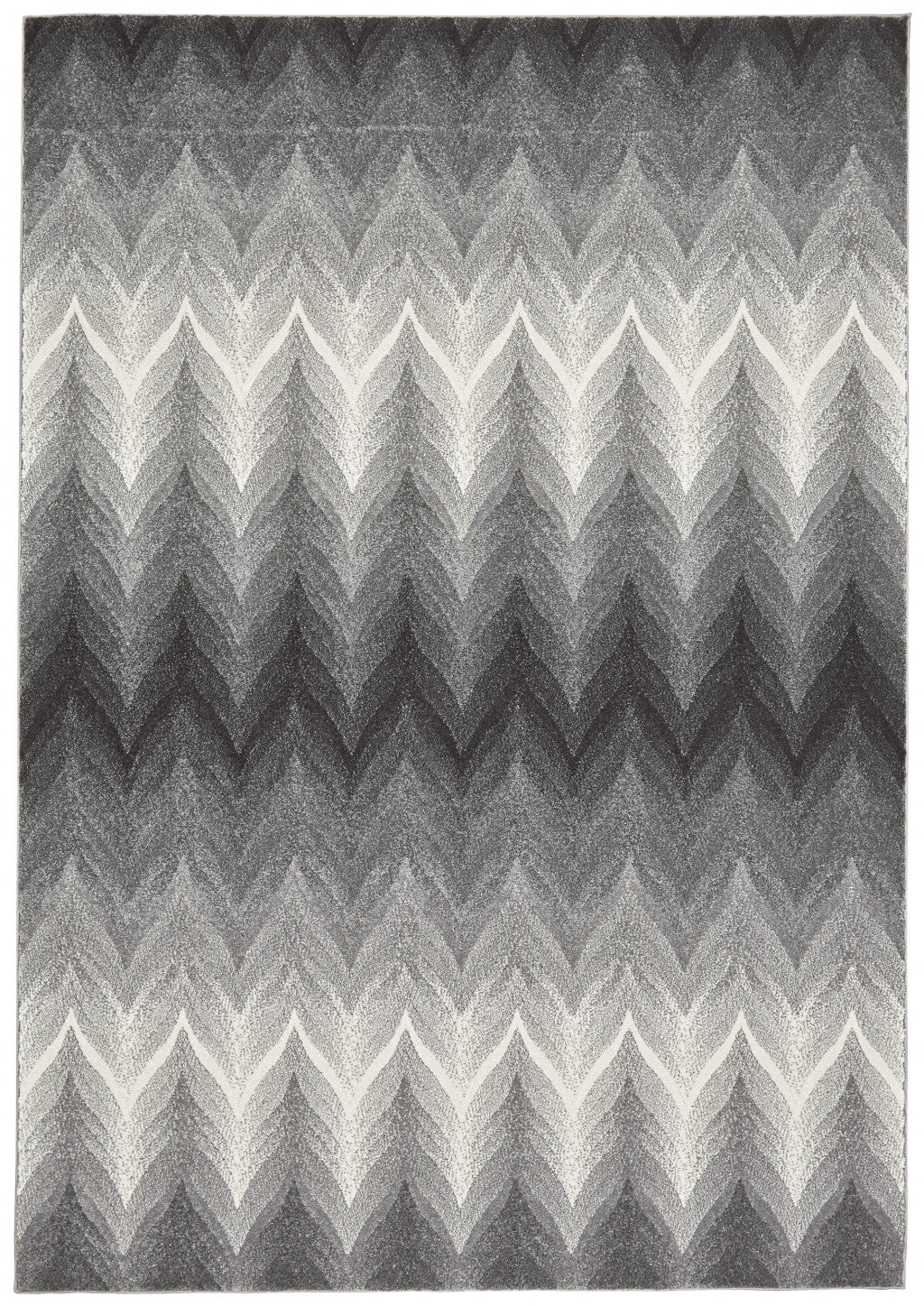 4' X 6' Gray And White Geometric Area Rug
