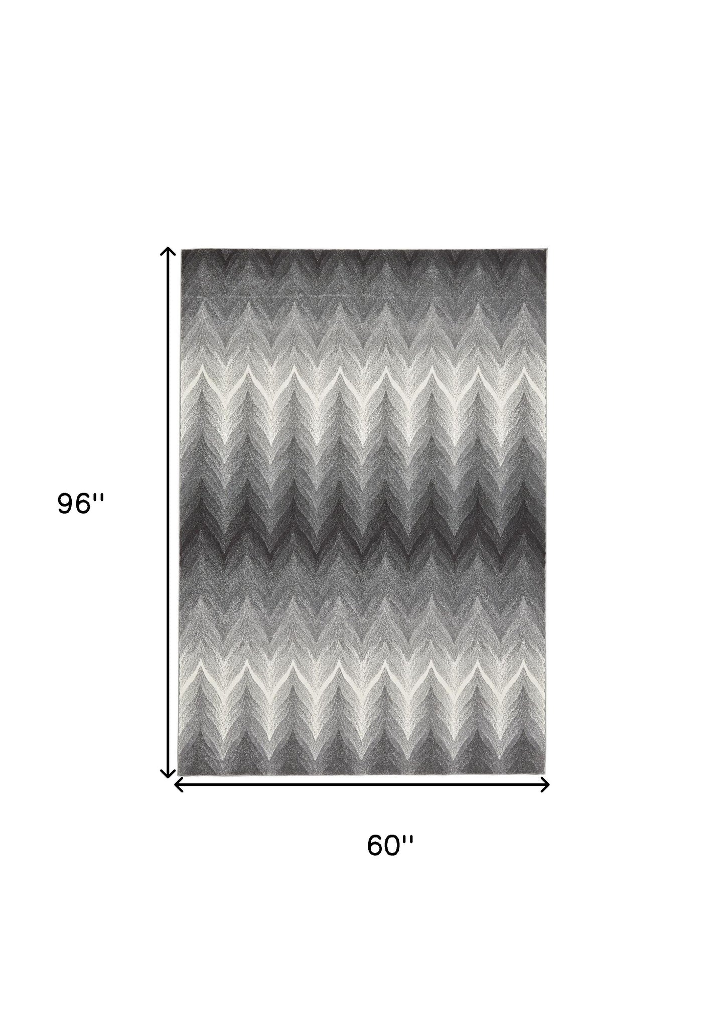 4' X 6' Gray And White Geometric Area Rug