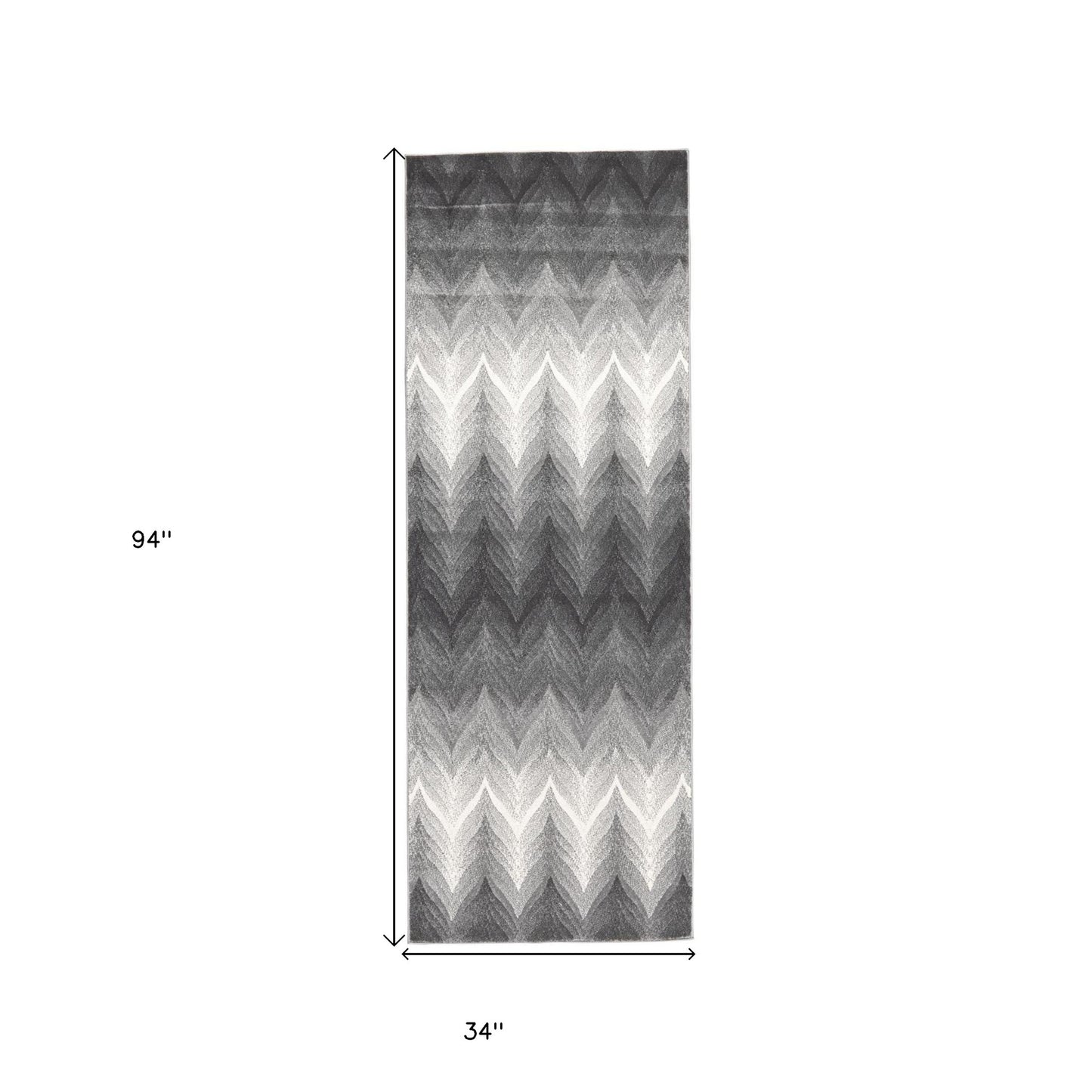 4' X 6' Gray And White Geometric Area Rug