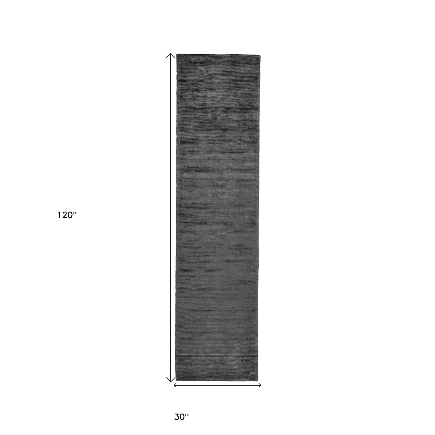 4' X 6' Gray And Black Hand Woven Area Rug