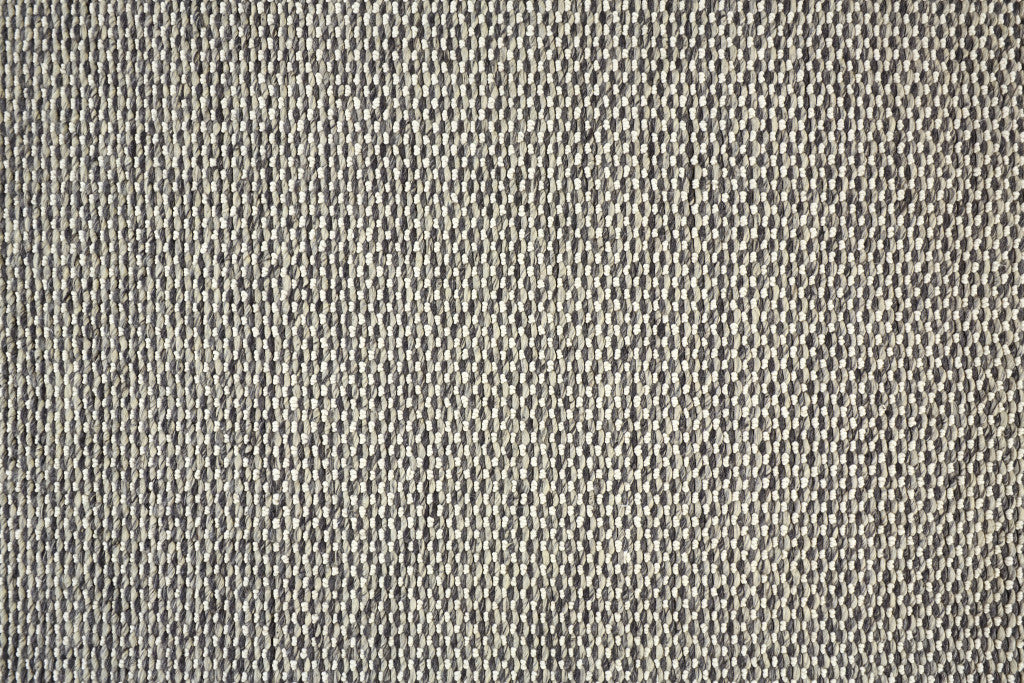 4' X 6' Gray And Ivory Wool Floral Hand Woven Stain Resistant Area Rug