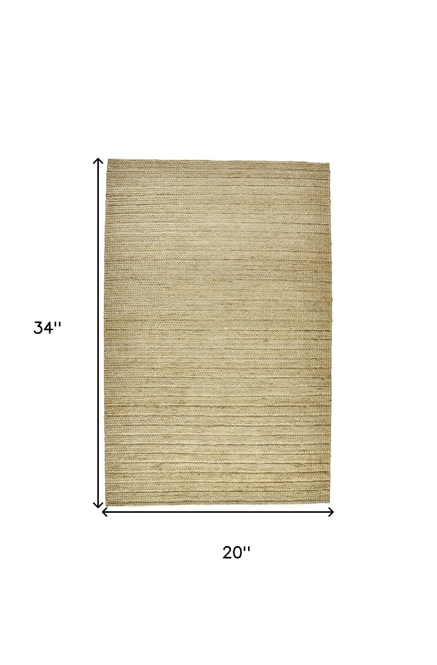 2' X 3' Tan Ivory And Taupe Hand Woven Area Rug