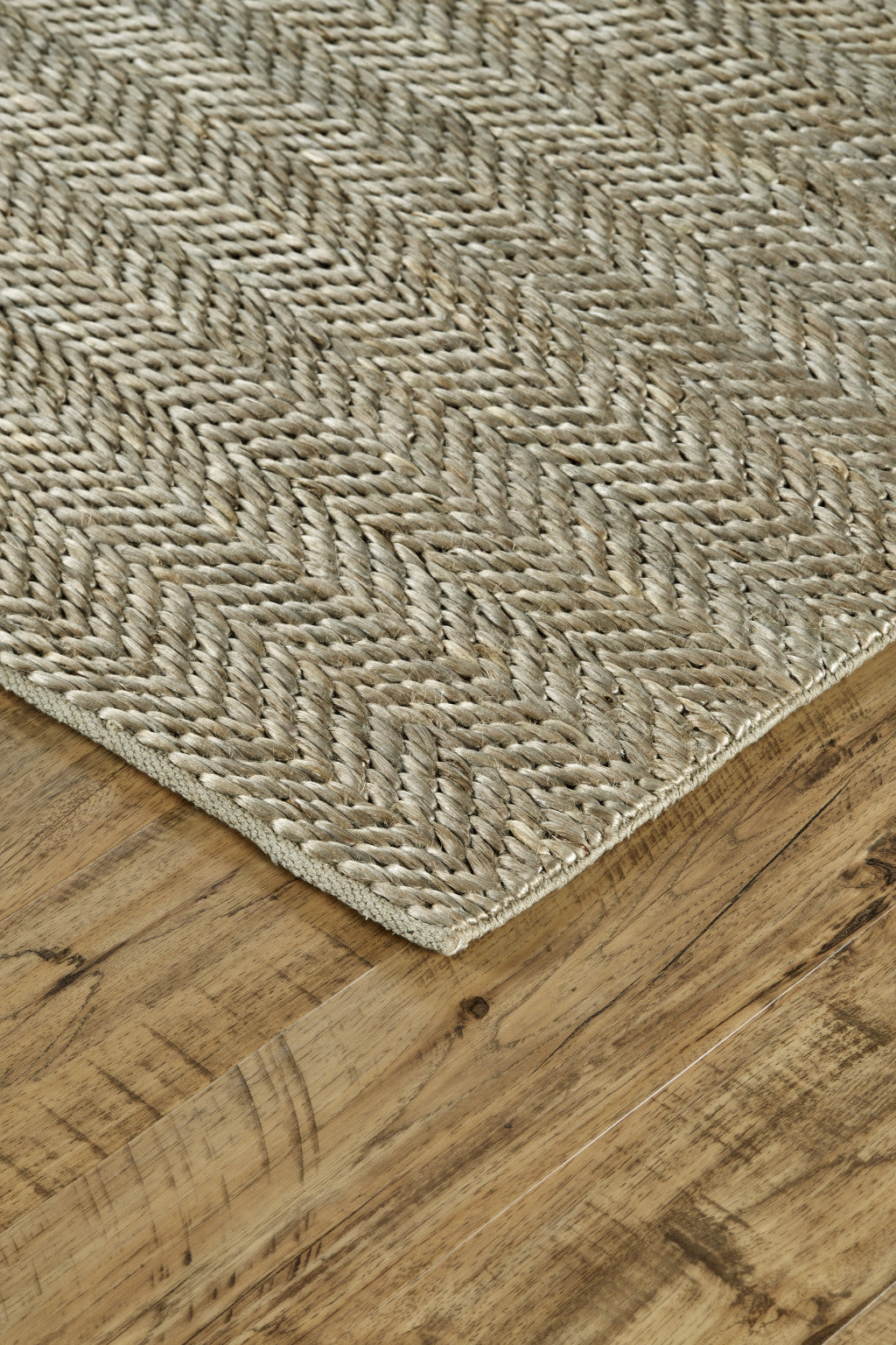 8' X 11' Tan And Gray Hand Woven Area Rug