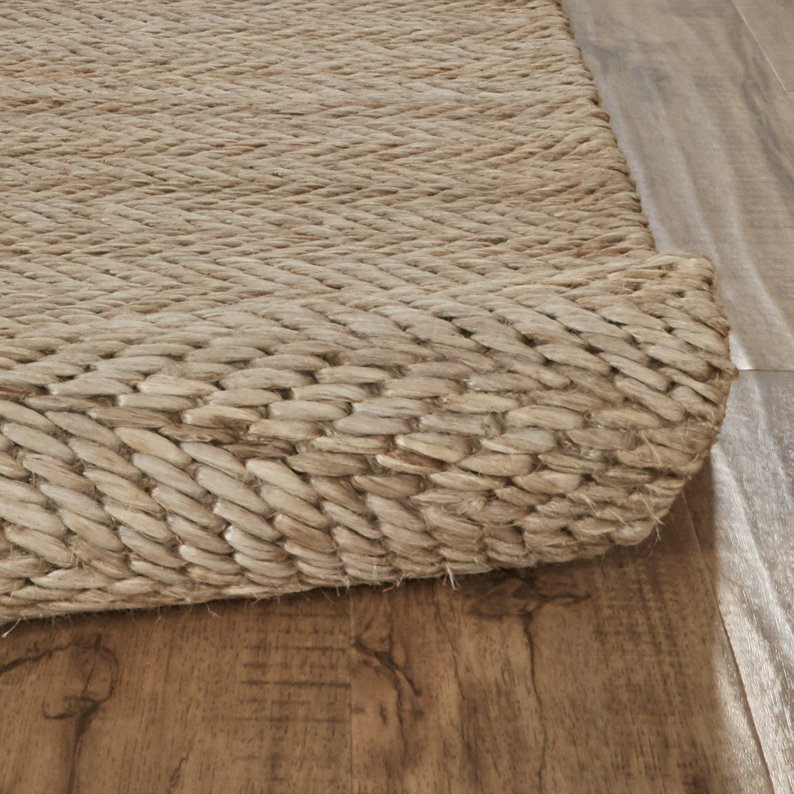 8' X 11' Tan And Gray Hand Woven Area Rug