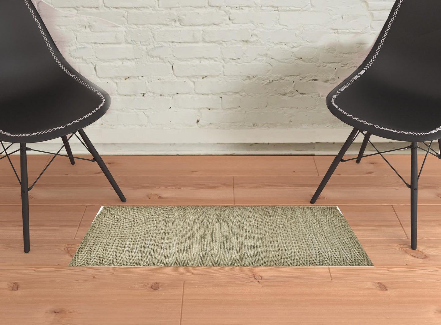 8' X 11' Tan And Gray Hand Woven Area Rug