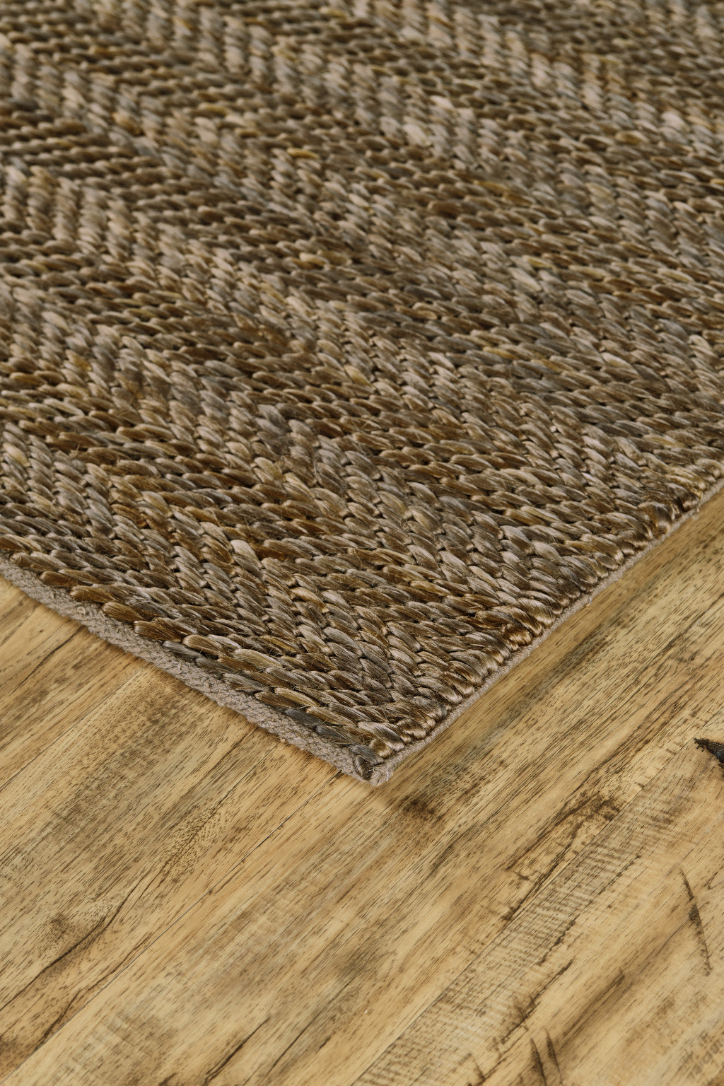 8' X 11' Tan And Gray Hand Woven Area Rug