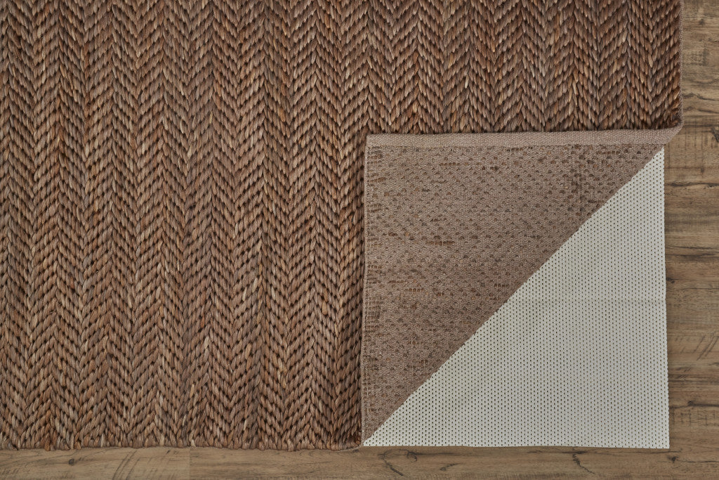 8' X 11' Tan And Gray Hand Woven Area Rug