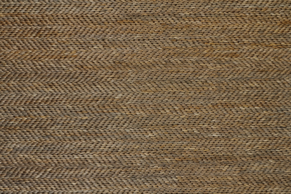 8' X 11' Tan And Gray Hand Woven Area Rug