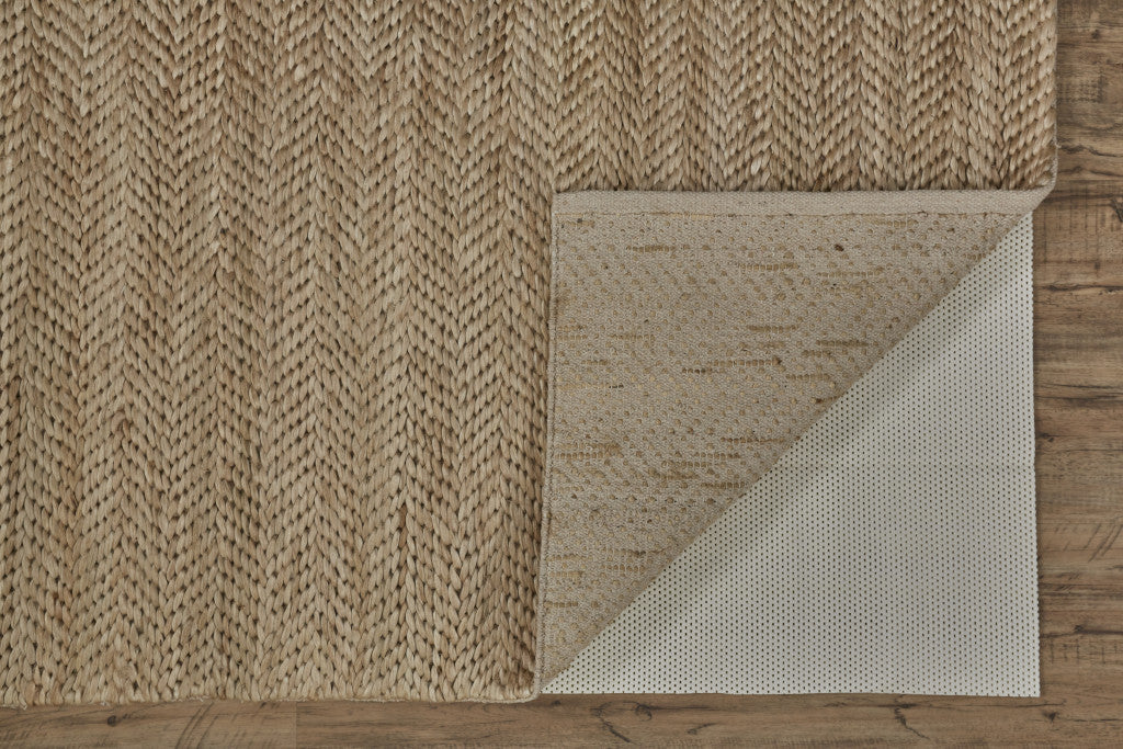 8' X 11' Tan And Gray Hand Woven Area Rug