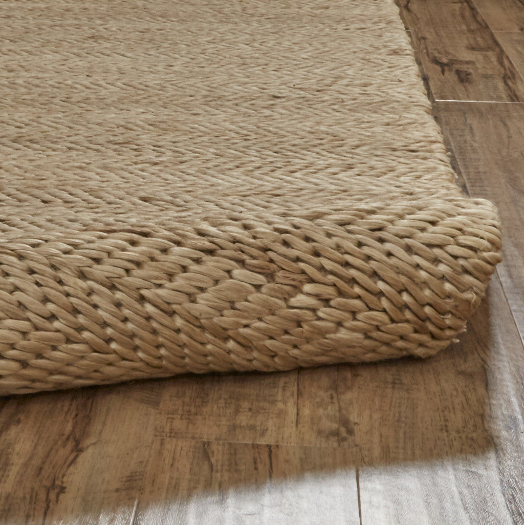 8' X 11' Tan And Gray Hand Woven Area Rug