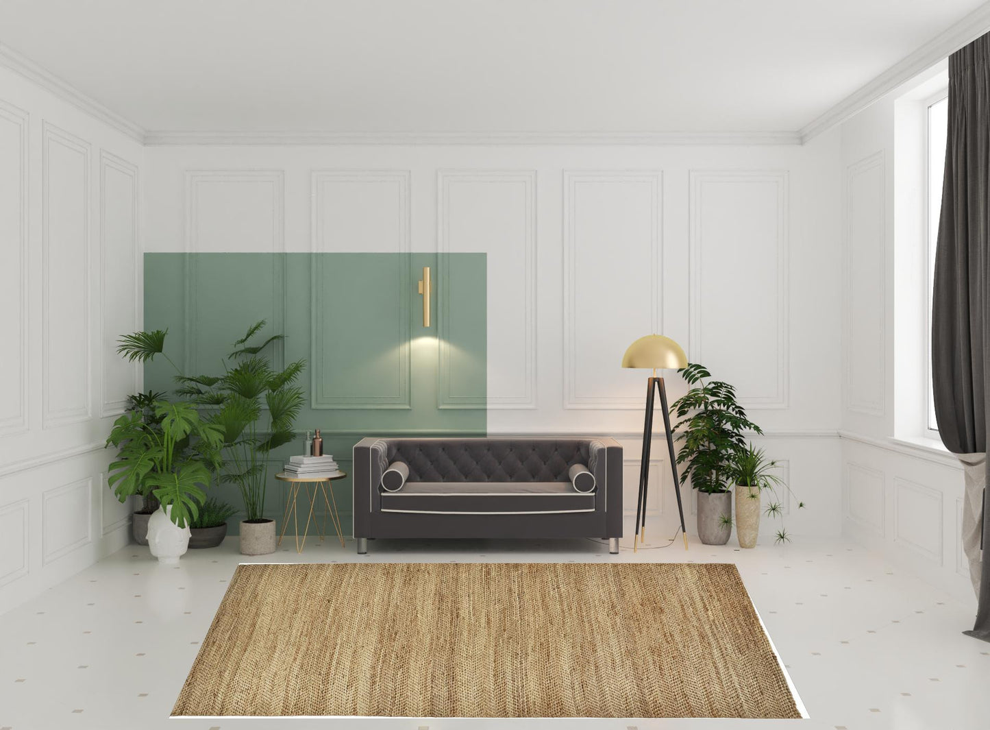 8' X 11' Tan And Gray Hand Woven Area Rug