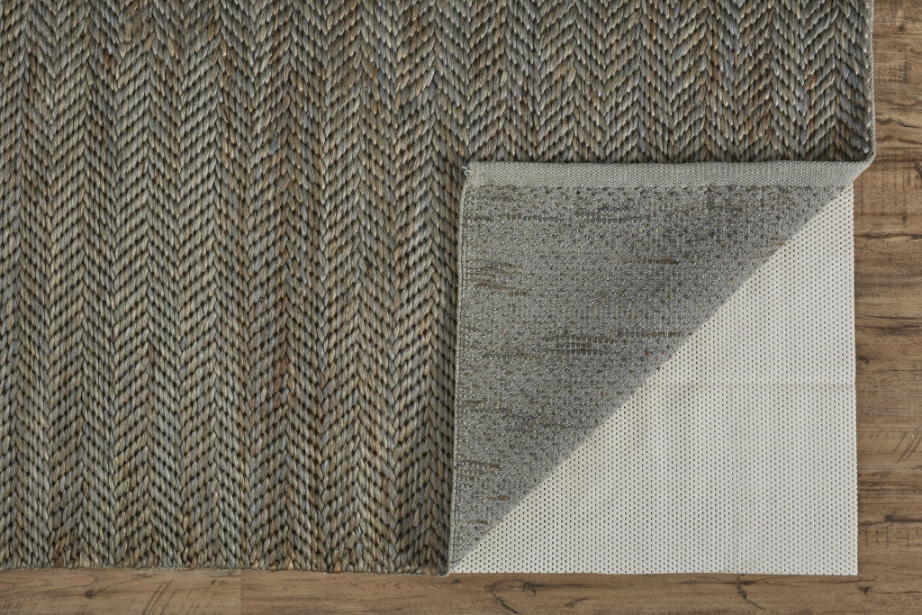 8' X 11' Tan And Gray Hand Woven Area Rug