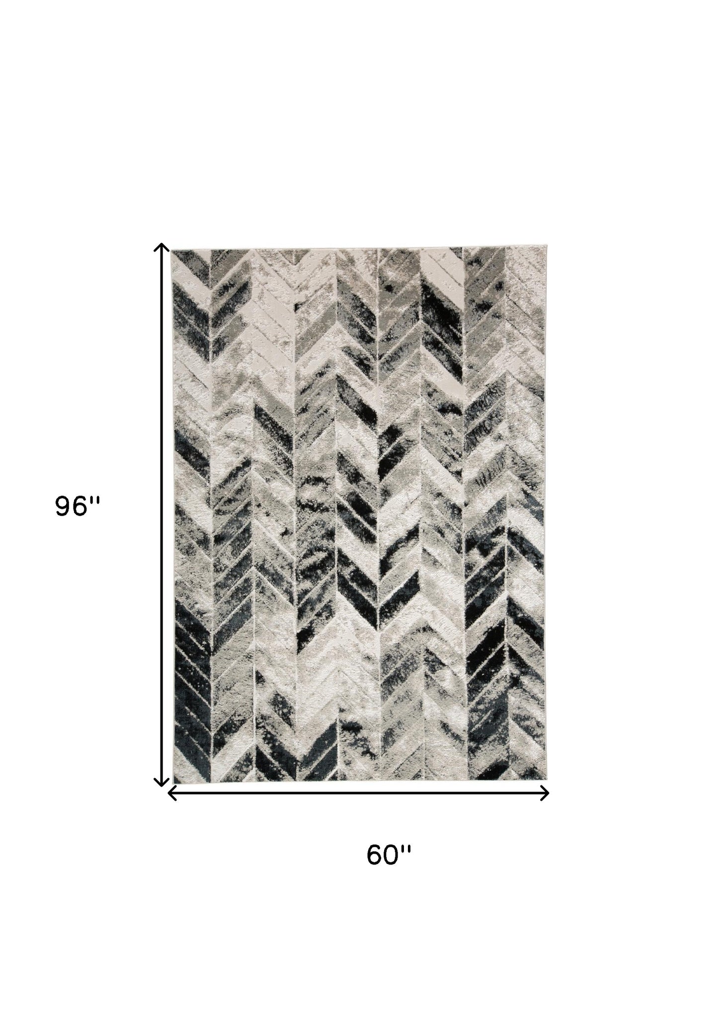 8' X 11' Black Gray And Silver Geometric Stain Resistant Area Rug