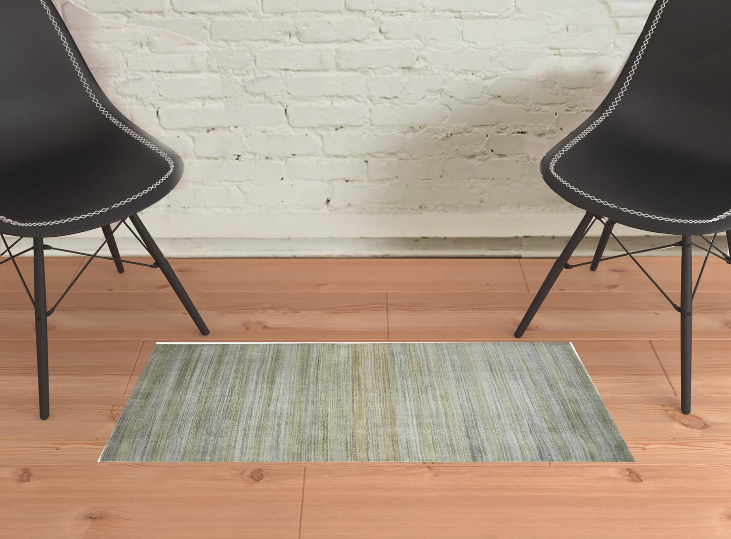 2' X 3' Gold Ivory And Gray Abstract Stain Resistant Area Rug