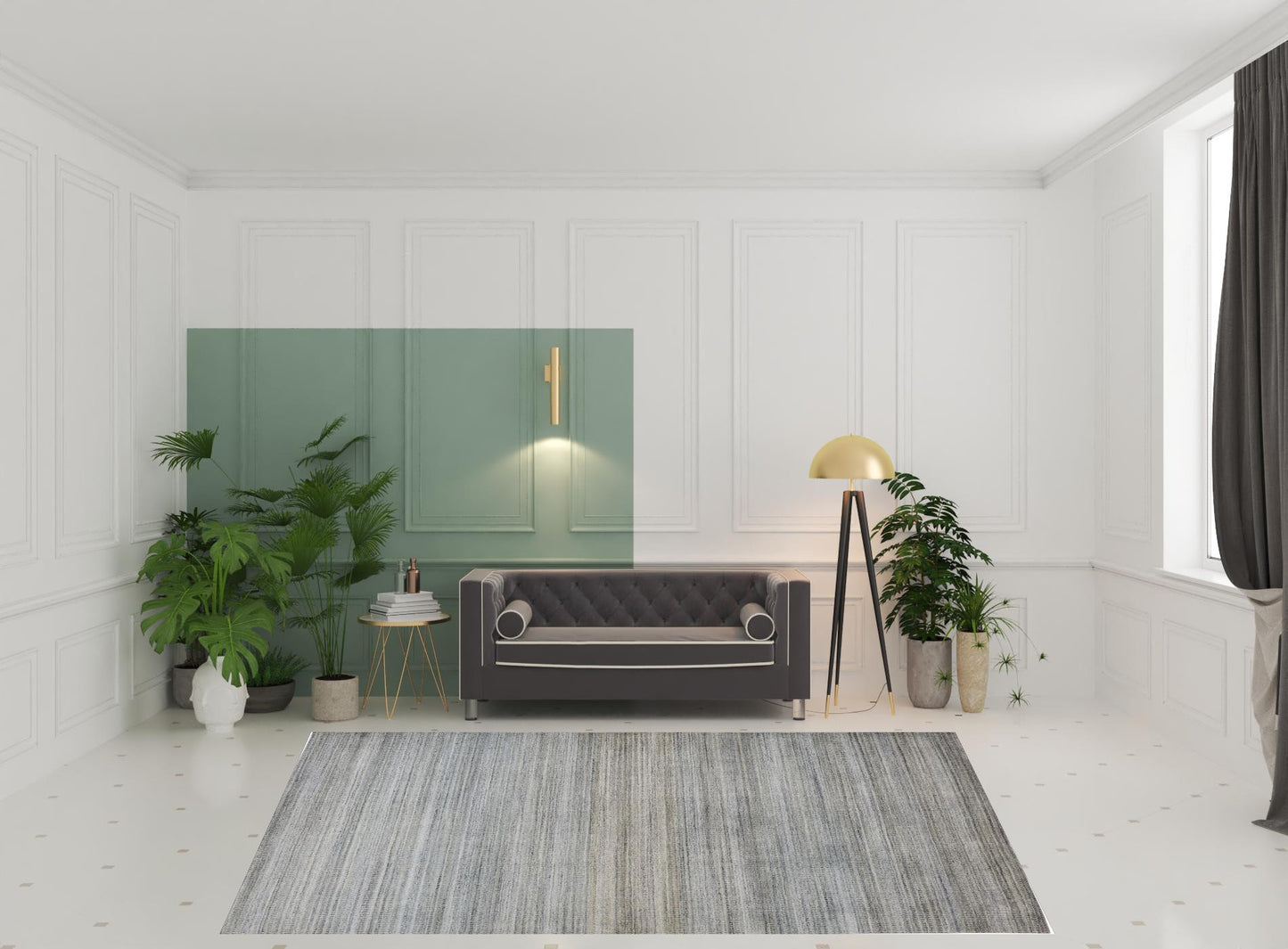 2' X 3' Gold Ivory And Gray Abstract Stain Resistant Area Rug