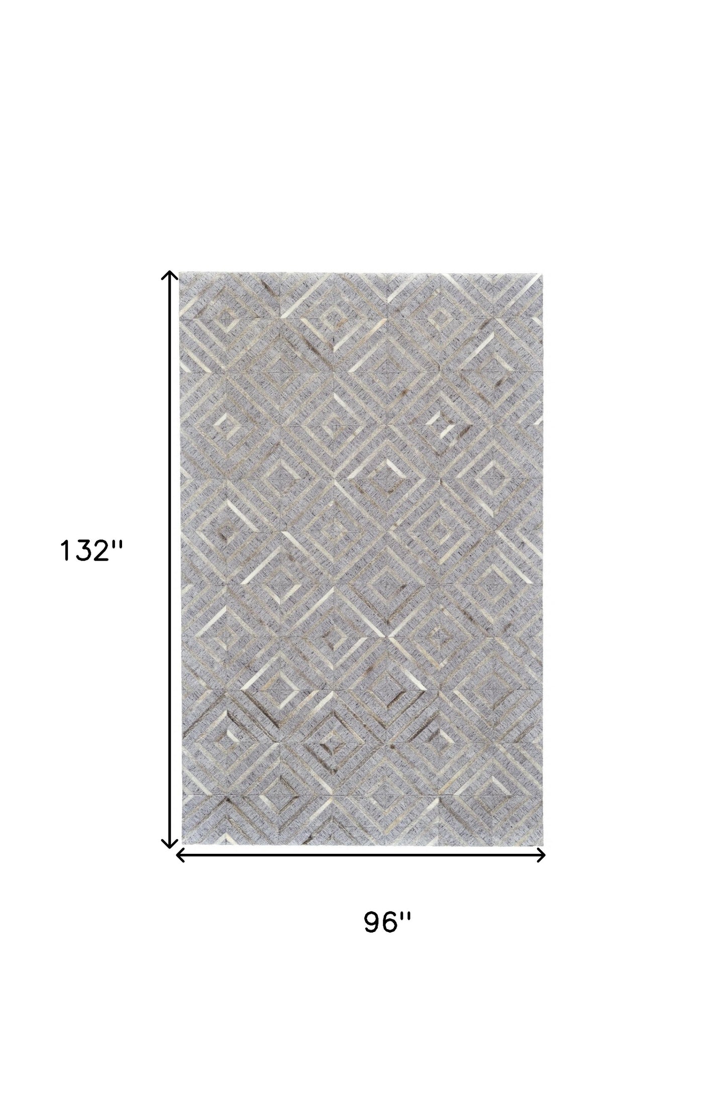 5' X 8' Gray Taupe And Ivory Geometric Hand Woven Area Rug