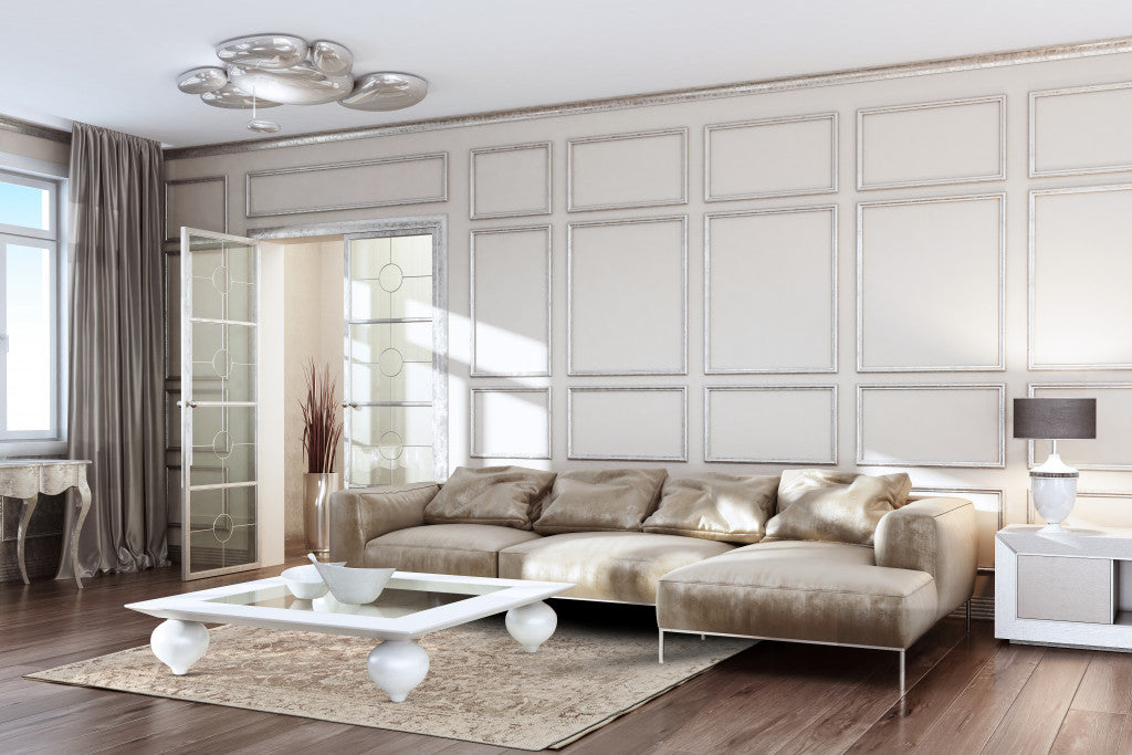 8' X 11' Ivory And Tan Abstract Hand Woven Area Rug