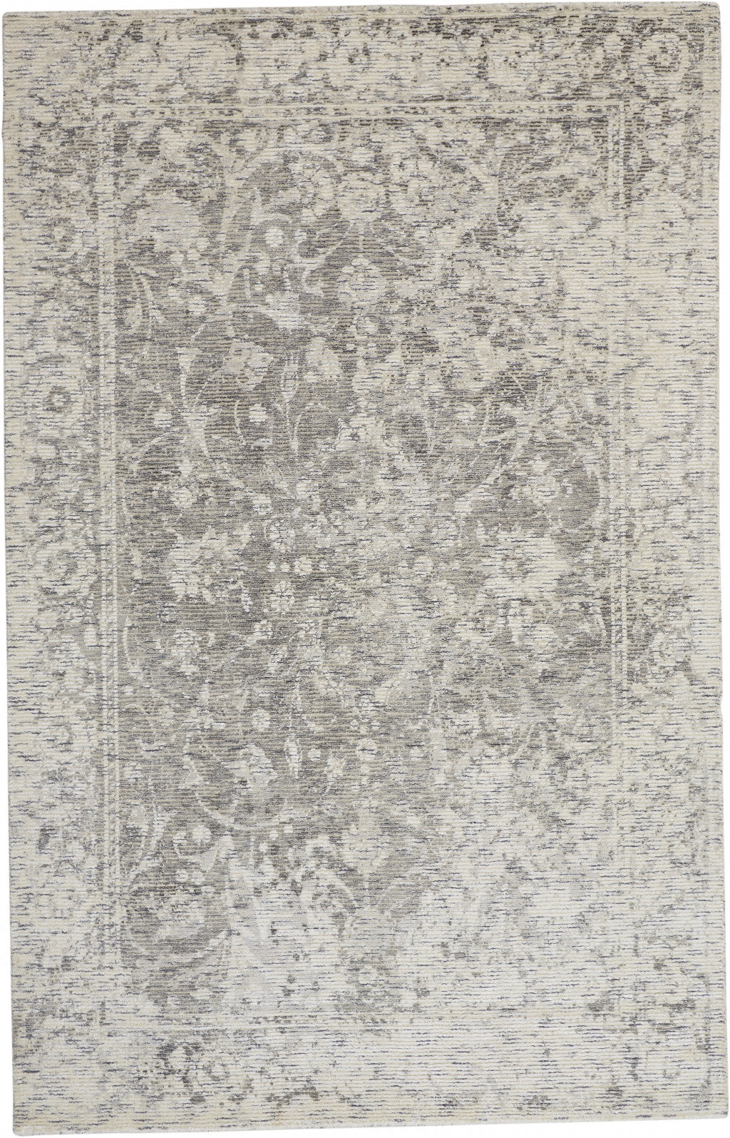 8' X 11' Ivory And Tan Abstract Hand Woven Area Rug