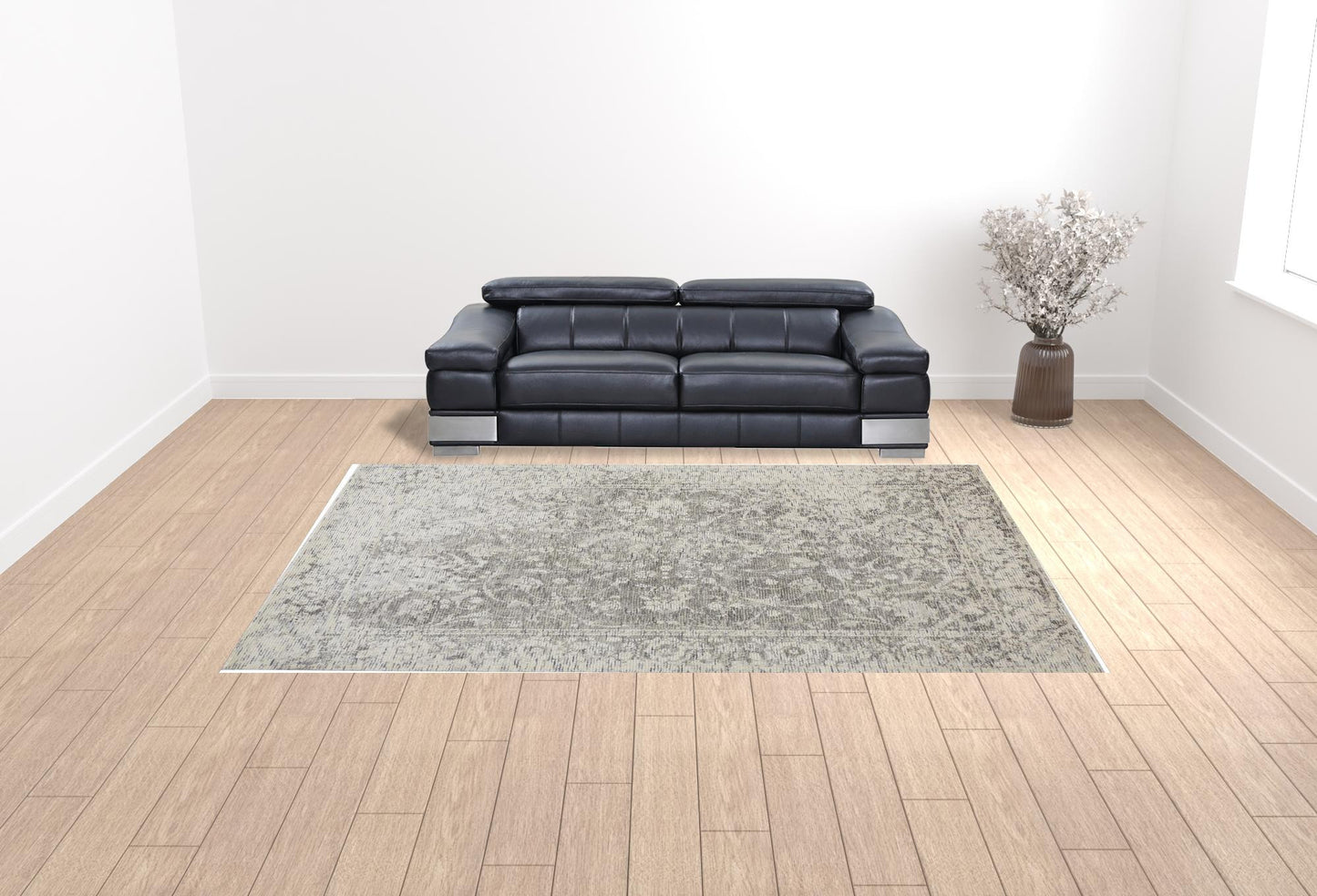 8' X 11' Ivory And Tan Abstract Hand Woven Area Rug