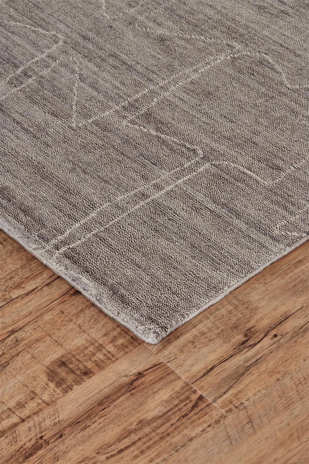 5' X 8' Gray Taupe And Ivory Abstract Hand Woven Area Rug