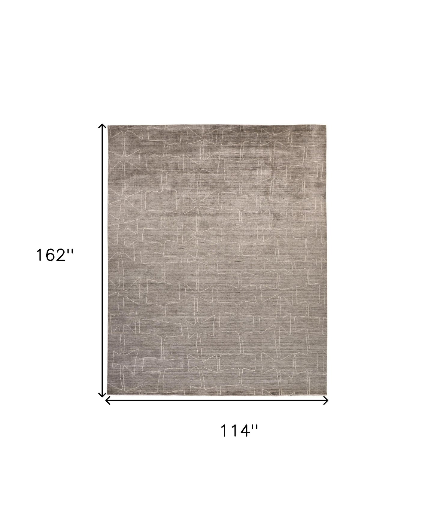 5' X 8' Gray Taupe And Ivory Abstract Hand Woven Area Rug