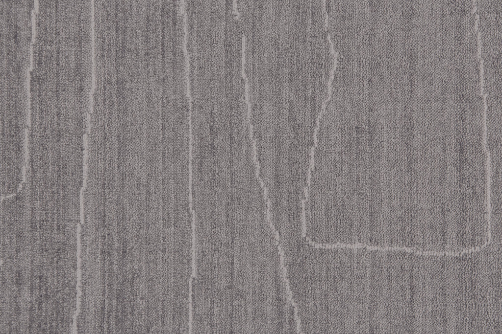 4' X 6' Gray And Ivory Abstract Hand Woven Area Rug