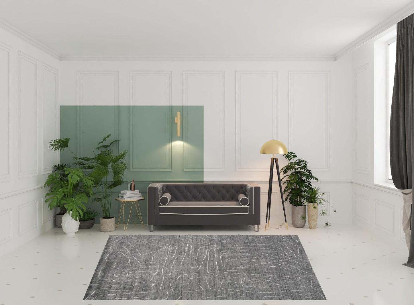 4' X 6' Gray And Ivory Abstract Hand Woven Area Rug