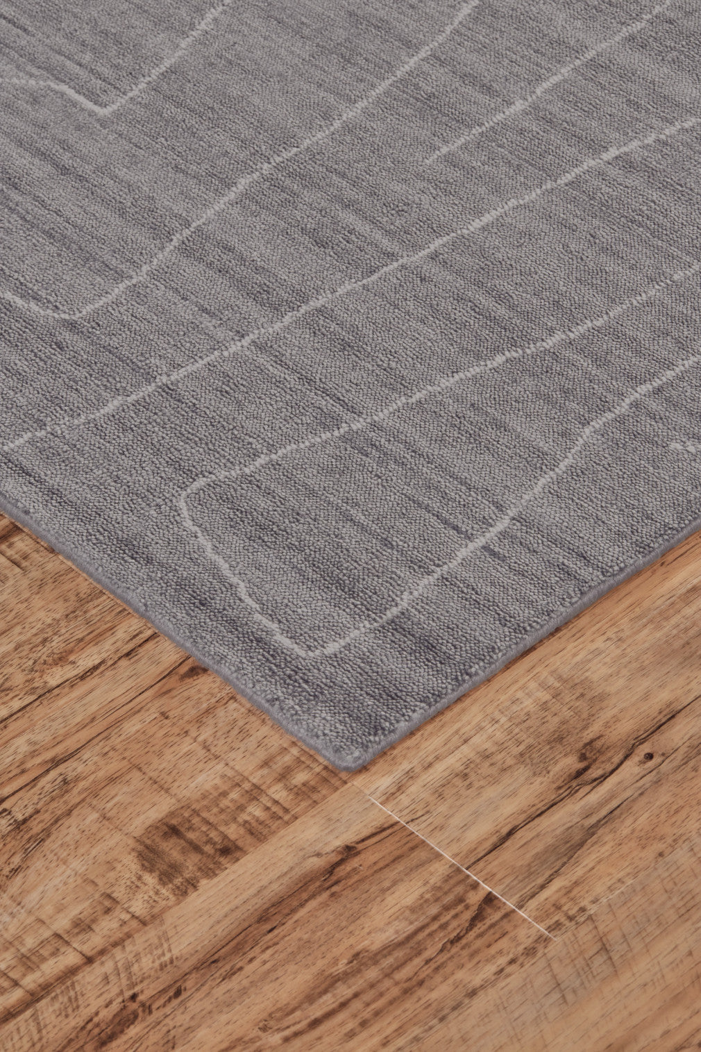 4' X 6' Gray And Ivory Abstract Hand Woven Area Rug