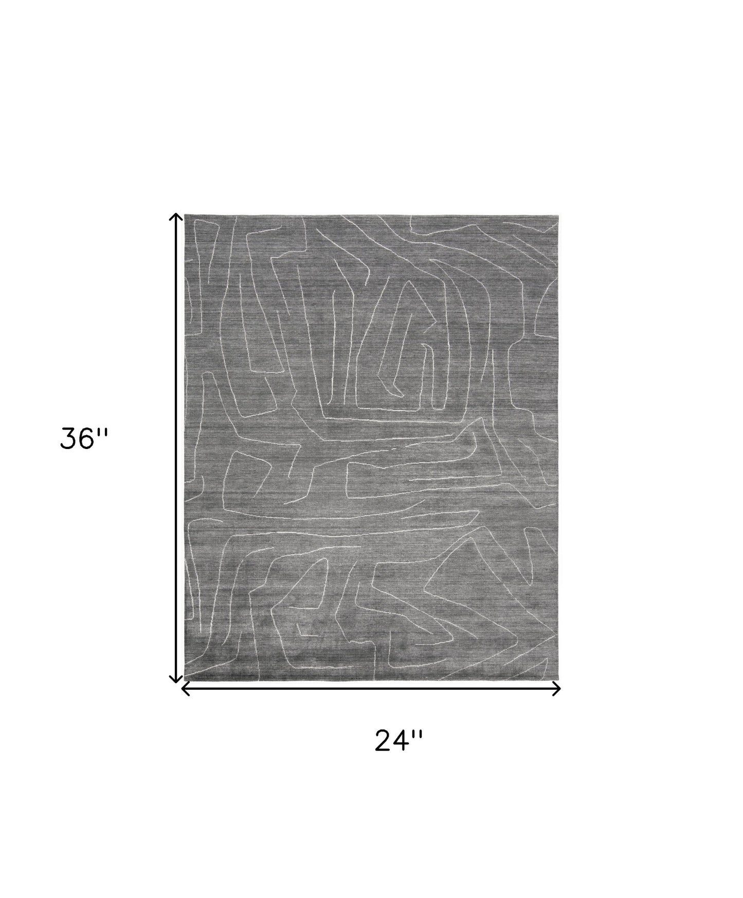 4' X 6' Gray And Ivory Abstract Hand Woven Area Rug
