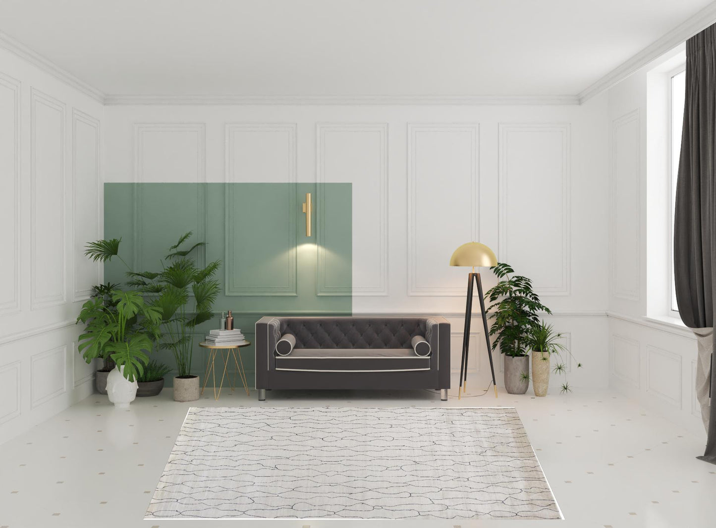5' X 8' Ivory And Gray Abstract Hand Woven Area Rug