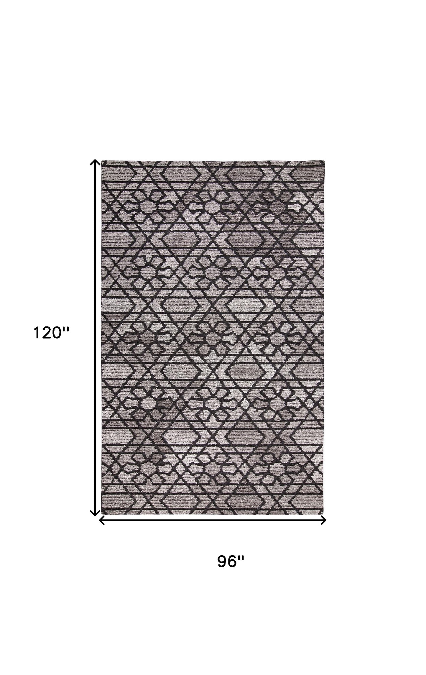 4' X 6' Taupe Black And Gray Wool Paisley Tufted Handmade Area Rug