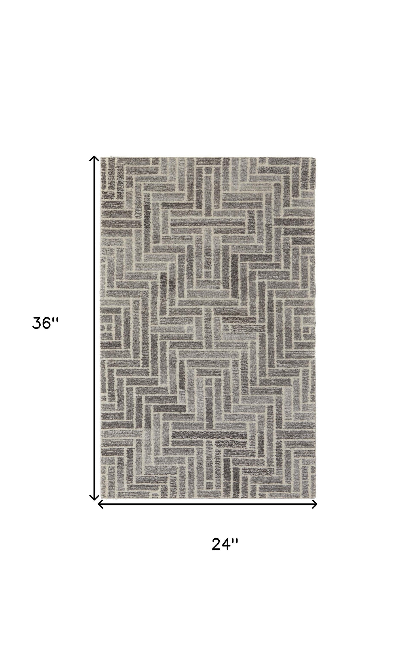 8' X 10' Taupe Gray And Tan Wool Geometric Tufted Handmade Area Rug