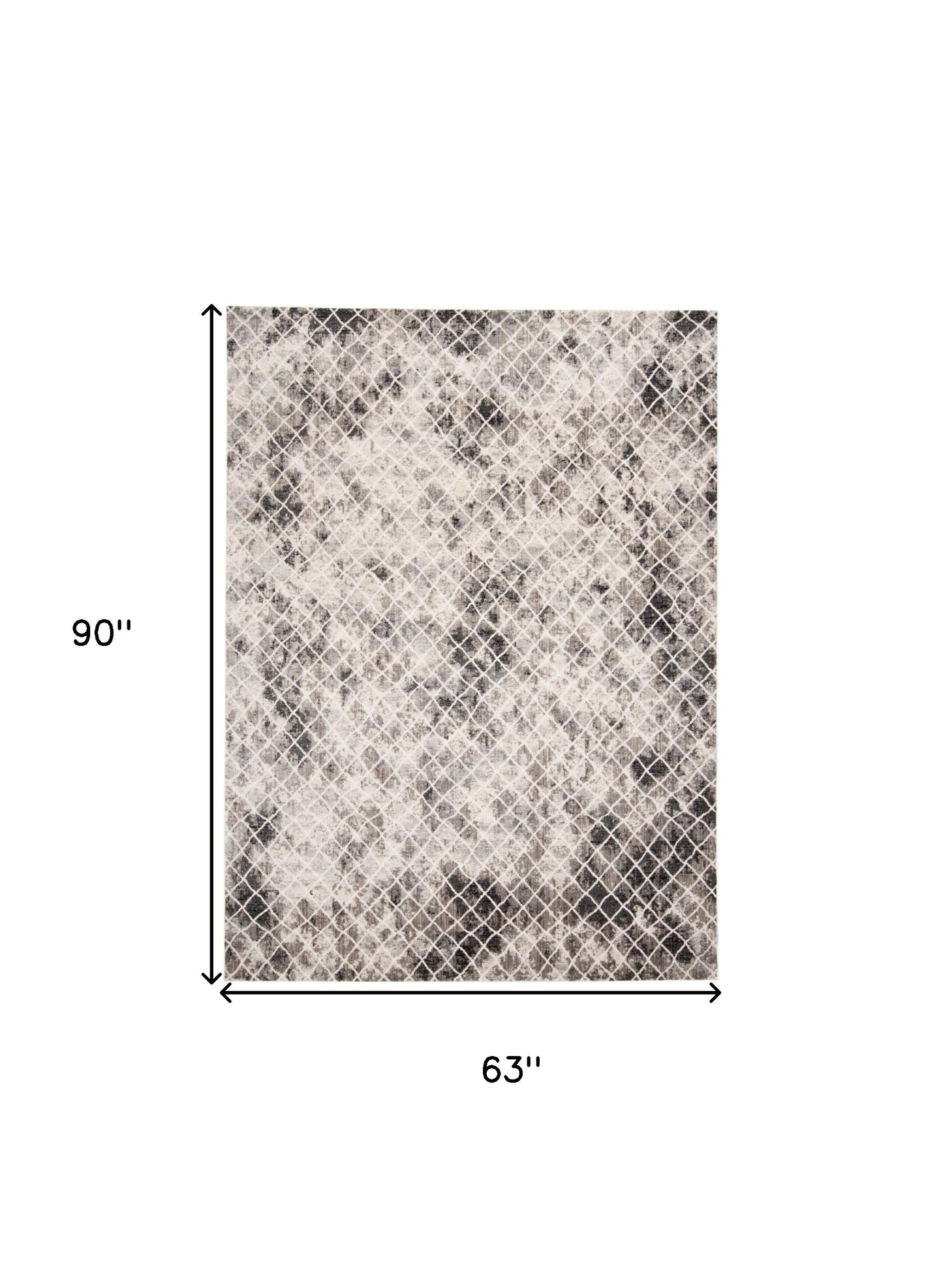 7' X 10' Ivory Gray And Taupe Abstract Stain Resistant Area Rug