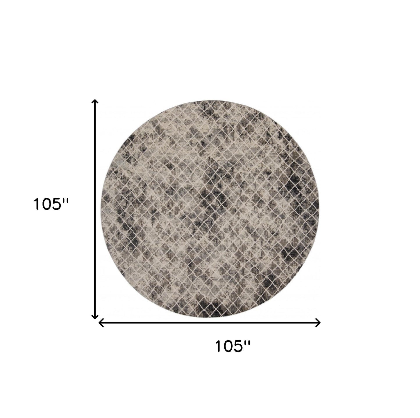 7' X 10' Ivory Gray And Taupe Abstract Stain Resistant Area Rug
