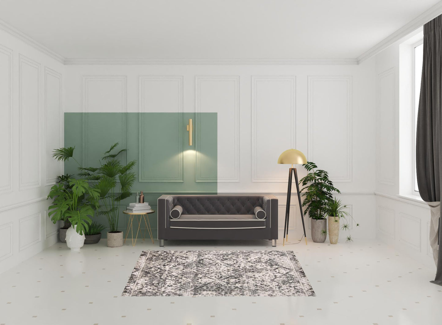 8' X 11' Gray Ivory And Silver Abstract Stain Resistant Area Rug