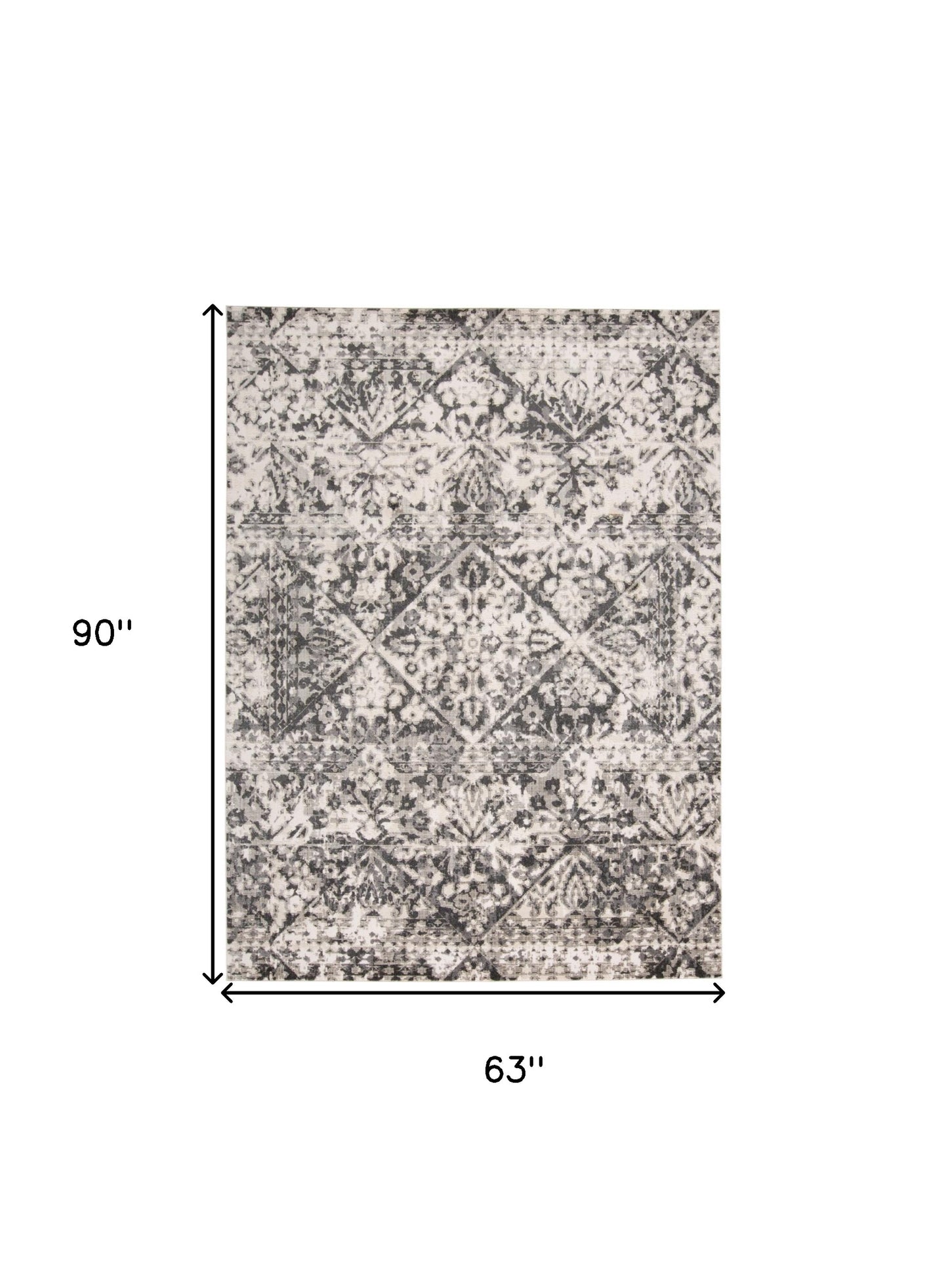 8' X 11' Gray Ivory And Silver Abstract Stain Resistant Area Rug