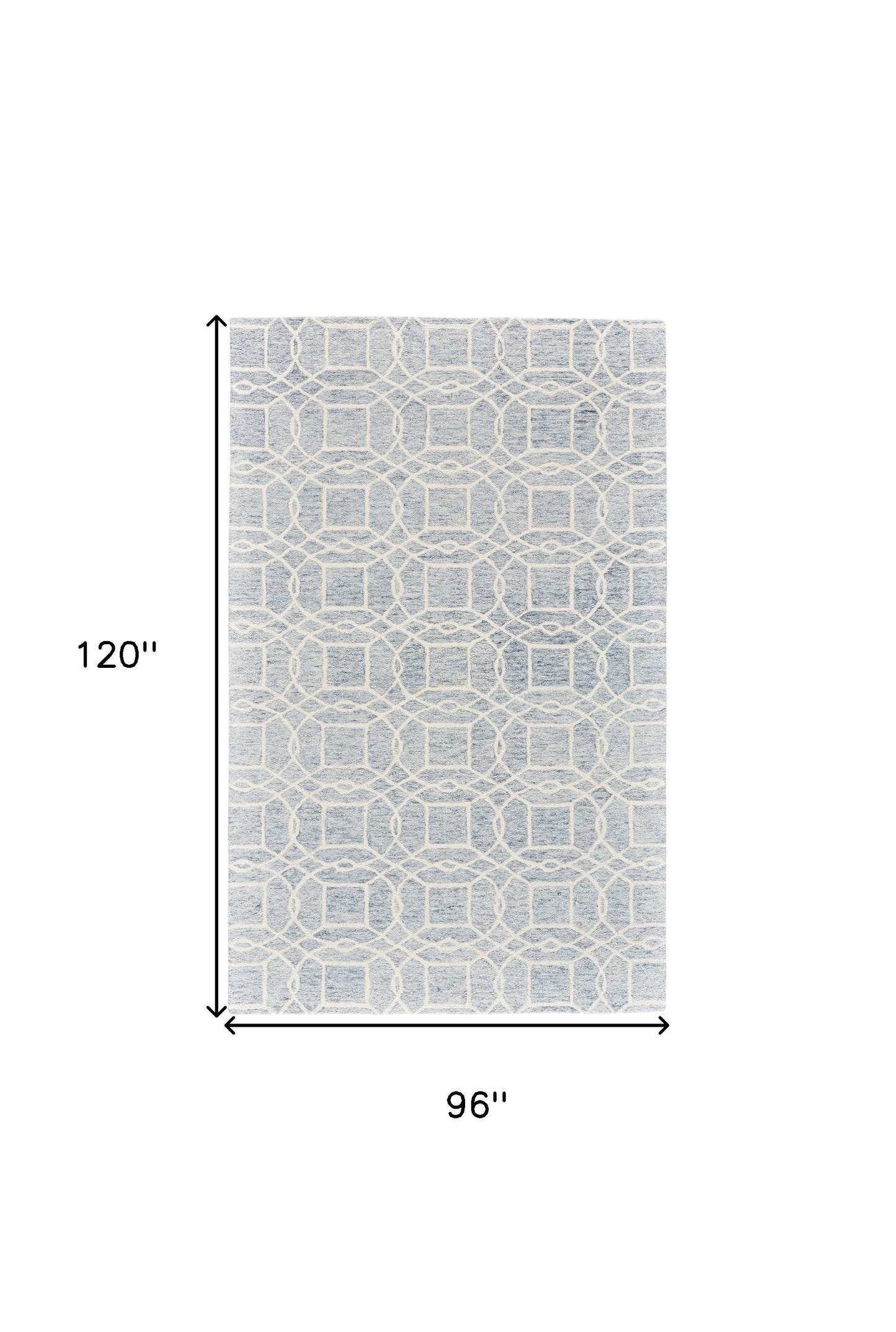 5' X 8' Black Gray And Ivory Wool Geometric Tufted Handmade Stain Resistant Area Rug