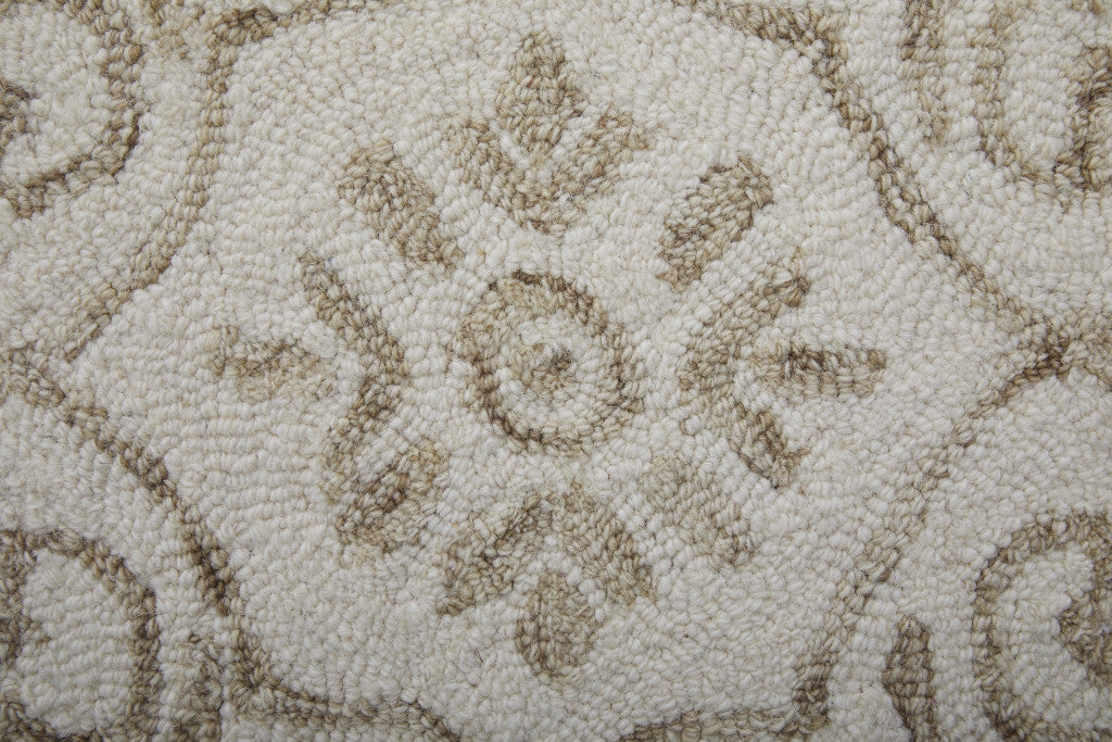 9' X 12' Blue And Ivory Wool Paisley Tufted Handmade Stain Resistant Area Rug