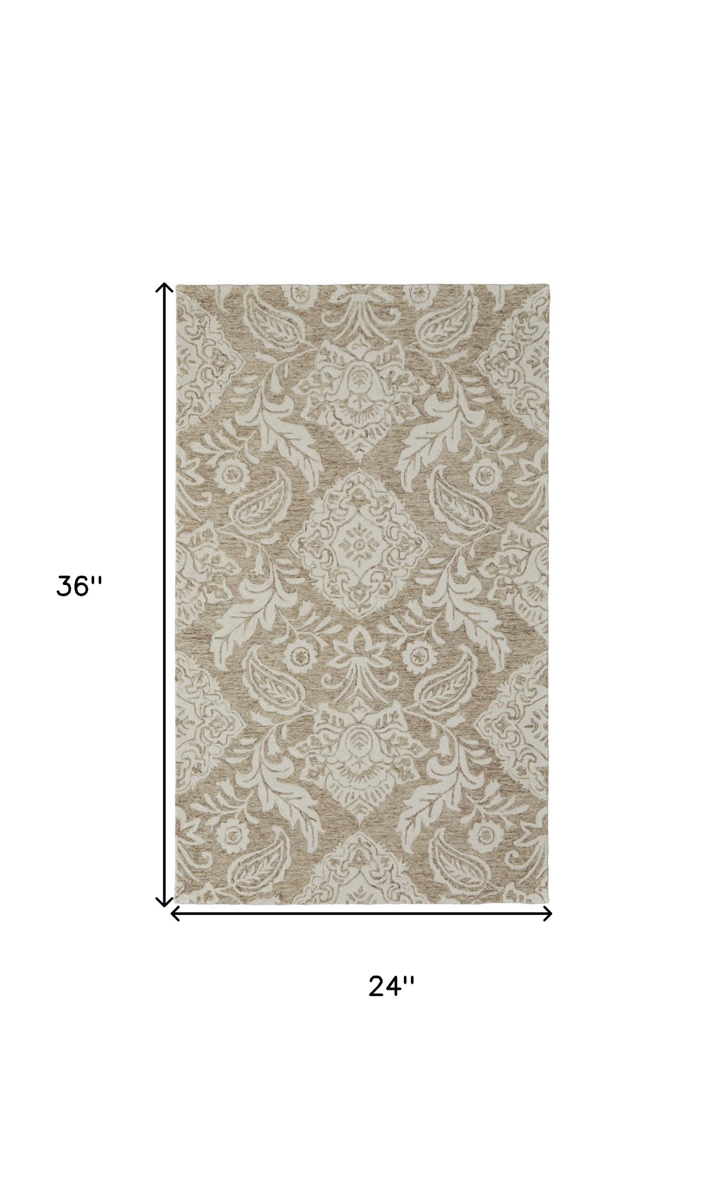 9' X 12' Blue And Ivory Wool Paisley Tufted Handmade Stain Resistant Area Rug