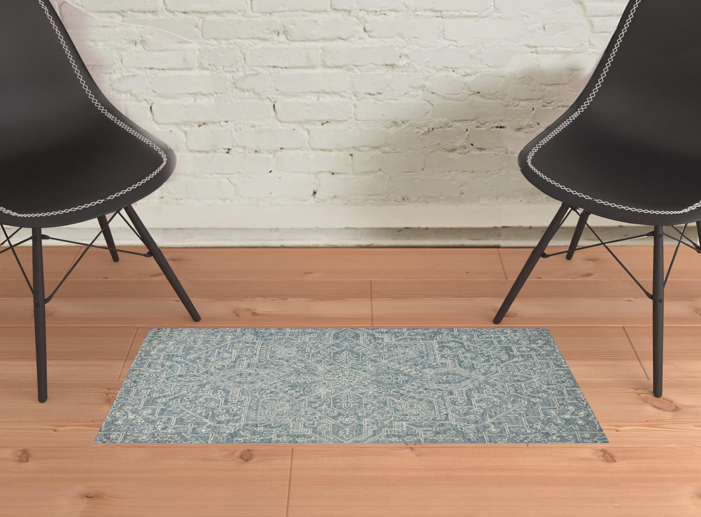 5' X 8' Ivory And Brown Wool Floral Tufted Handmade Stain Resistant Area Rug