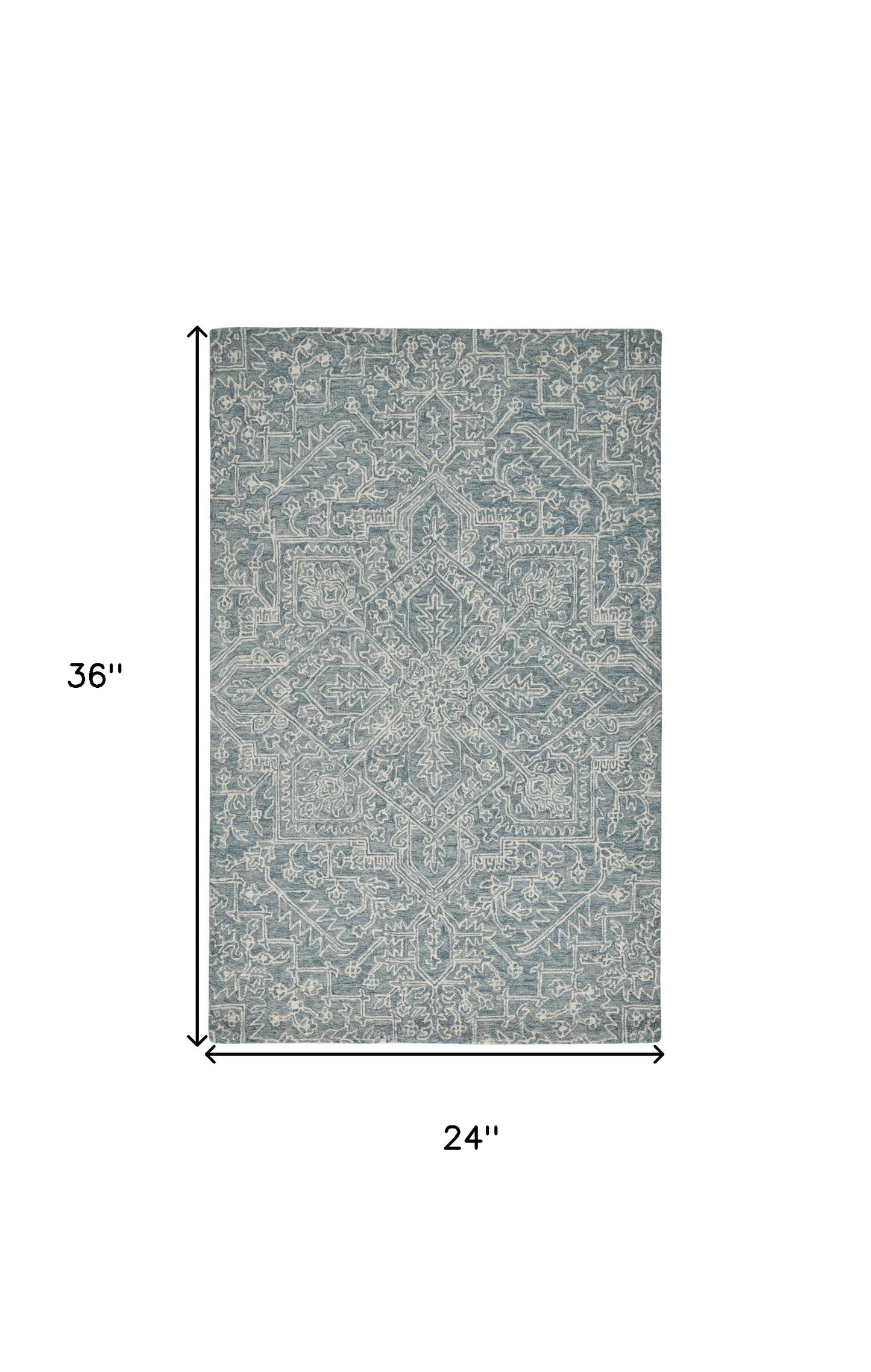 5' X 8' Ivory And Brown Wool Floral Tufted Handmade Stain Resistant Area Rug