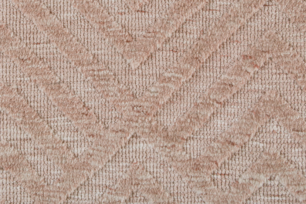 4' X 6' Pink And Ivory Geometric Stain Resistant Area Rug